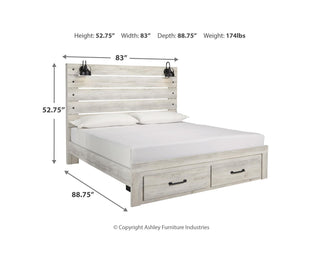 Cambeck King Panel Bed with 2 Storage Drawers