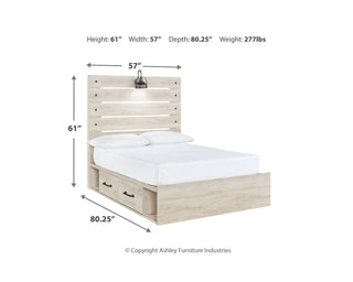 Cambeck Full Panel Bed with 4 Storage Drawers