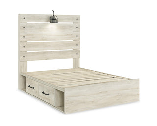 Cambeck Full Panel Bed with Storage, Chest and Nightstand