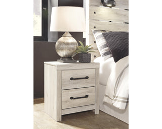 Cambeck King Panel Bed with Storage and 2 Nightstands