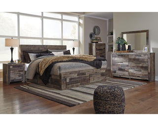 Derekson King Panel Bed with 6 Storage Drawers