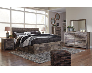 Derekson King Panel Bed with 6 Storage Drawers