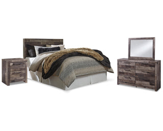 Derekson Queen Panel Headboard, Dresser, Mirror and Nightstand
