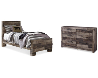 Derekson Twin Panel Bed and Dresser