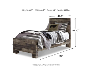 Derekson Twin Panel Bed and Dresser