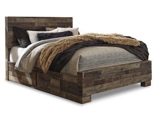 Derekson Queen Panel Bed with 2 Storage Drawers