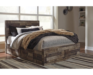 Derekson Queen Panel Bed with 6 Storage Drawers