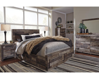 Derekson Queen Panel Bed with 4 Storage Drawers