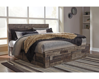Derekson King Panel Bed with 6 Storage Drawers