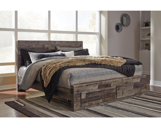 Derekson King Panel Bed with 2 Storage Drawers