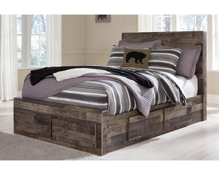 Derekson Full Panel Bed with 6 Storage Drawers