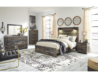 Drystan Queen Panel Bed with 2 Storage Drawers