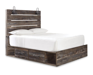Drystan Queen Panel Bed with Storage, Chest and Nightstand
