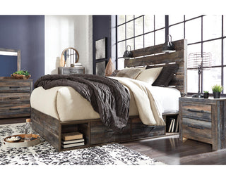 Drystan Queen Panel Bed with 4 Storage Drawers