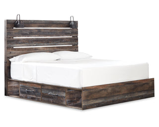 Drystan King Panel Bed with 4 Storage Drawers