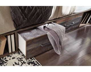 Drystan Twin Panel Bed with 4 Storage Drawers