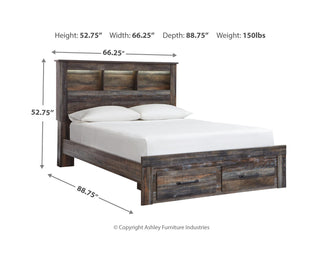 Drystan Queen Bookcase Storage Bed, Chest and 2 Nightstands