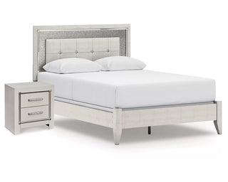 Zyniden Queen Panel Bed and Nightstand