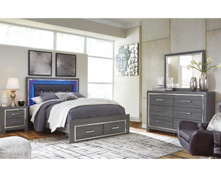 Lodanna Queen Storage Bed, Dresser, Mirror and 2 Nightstands