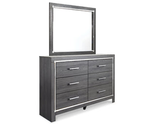 Lodanna King Upholstered Panel Bed, Dresser, Mirror and Nightstand