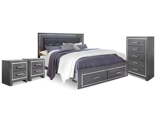Lodanna King Storage Bed, Chest and 2 Nightstands