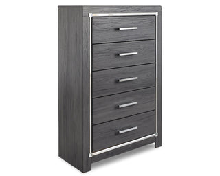 Lodanna King Upholstered Storage Bed, Dresser, Mirror, Chest, and Nightstand