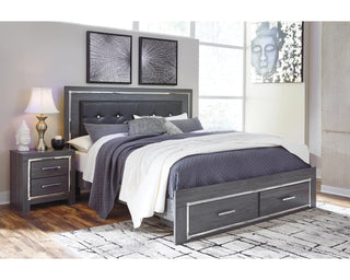 Lodanna King Panel Bed with 2 Storage Drawers