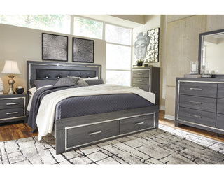 Lodanna King Panel Bed with 2 Storage Drawers