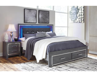 Lodanna King Panel Bed with 2 Storage Drawers