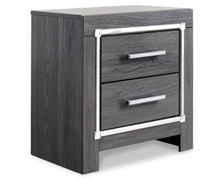 Lodanna King Upholstered Storage Bed, Dresser, Mirror, Chest, and Nightstand