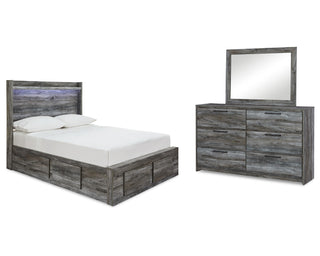 Baystorm Full Panel Storage Bed, Dresser and Mirror