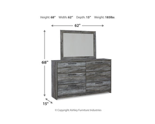 Baystorm Full Panel Storage Bed, Dresser and Mirror