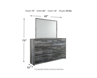 Baystorm King Panel Bed, Dresser, Mirror and Chest
