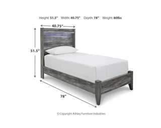 Baystorm Twin Panel Bed and Dresser