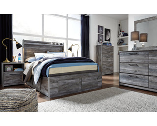 Baystorm Full Panel Bed with 6 Storage Drawers