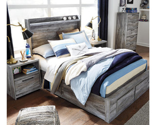 Baystorm Full Panel Storage Bed, Dresser and Mirror