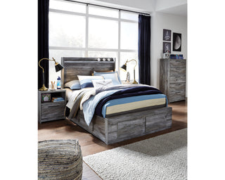 Baystorm Full Panel Bed with 6 Storage Drawers