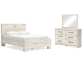 Lawroy Queen Panel Bed, Dresser and Mirror