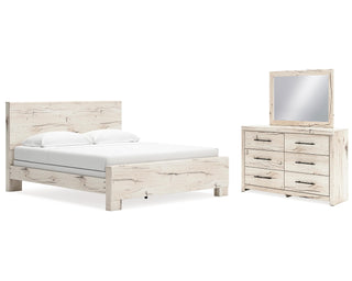 Lawroy King Panel Bed, Dresser and Mirror