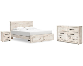 Lawroy King Storage Bed, Dresser and Nightstand