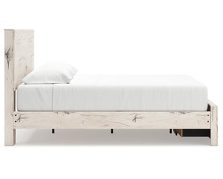 Lawroy King Panel Storage Bed, Dresser, Mirror and Nightstand