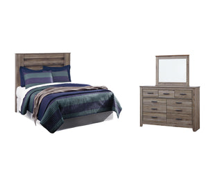Zelen Full Panel Headboard, Dresser and Mirror