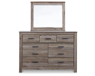 Zelen King Panel Bed, Dresser, Mirror and Nightstand