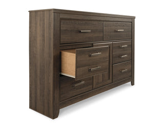 Juararo King Poster Bed, Dresser, Chest and Nightstand
