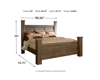 Juararo King Poster Bed, Chest and 2 Nightstands