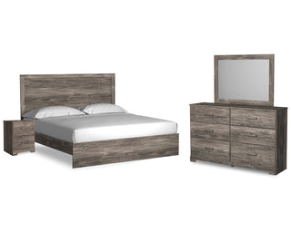 Ralinksi King Panel Bed, Dresser, Mirror, and Nightstand