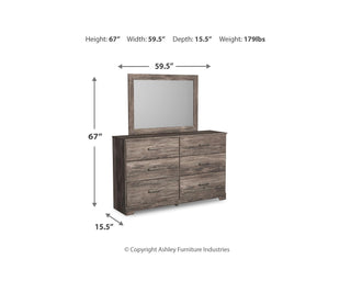 Ralinksi Full Panel Bed, Dresser and Mirror