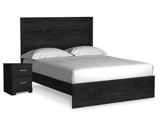 Belachime Queen Panel Bed and Nightstand