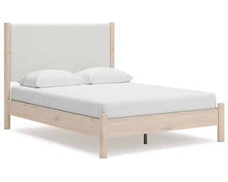 Cadmori Queen Upholstered Panel Bed, Dresser and Nightstand