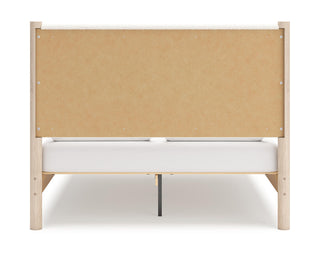 Cadmori Queen Upholstered Panel Bed, Dresser and Nightstand